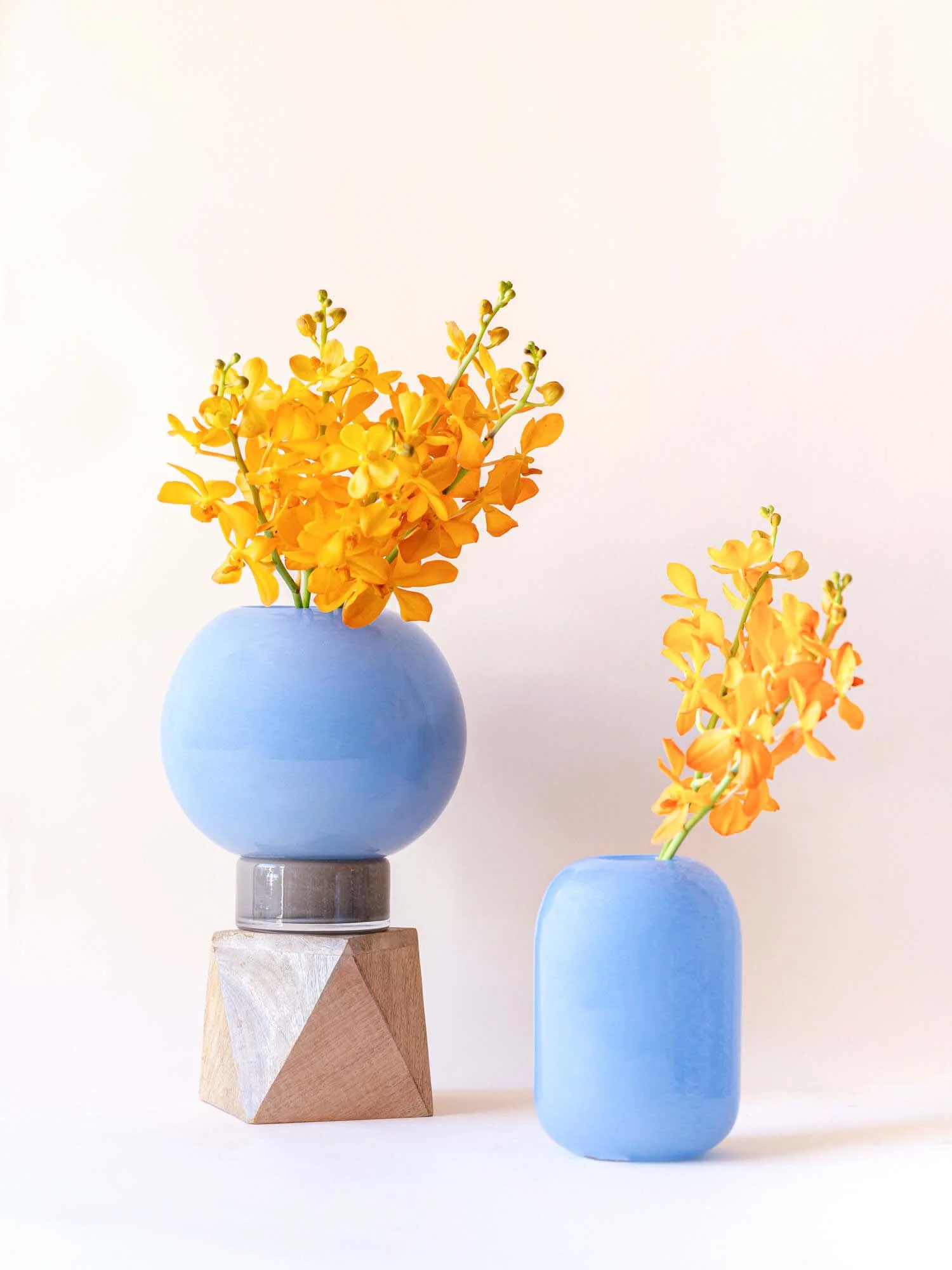 BROSTE COPENHAGEN Mouthblown Glass Vase Light Blue - Kai - - Image 6