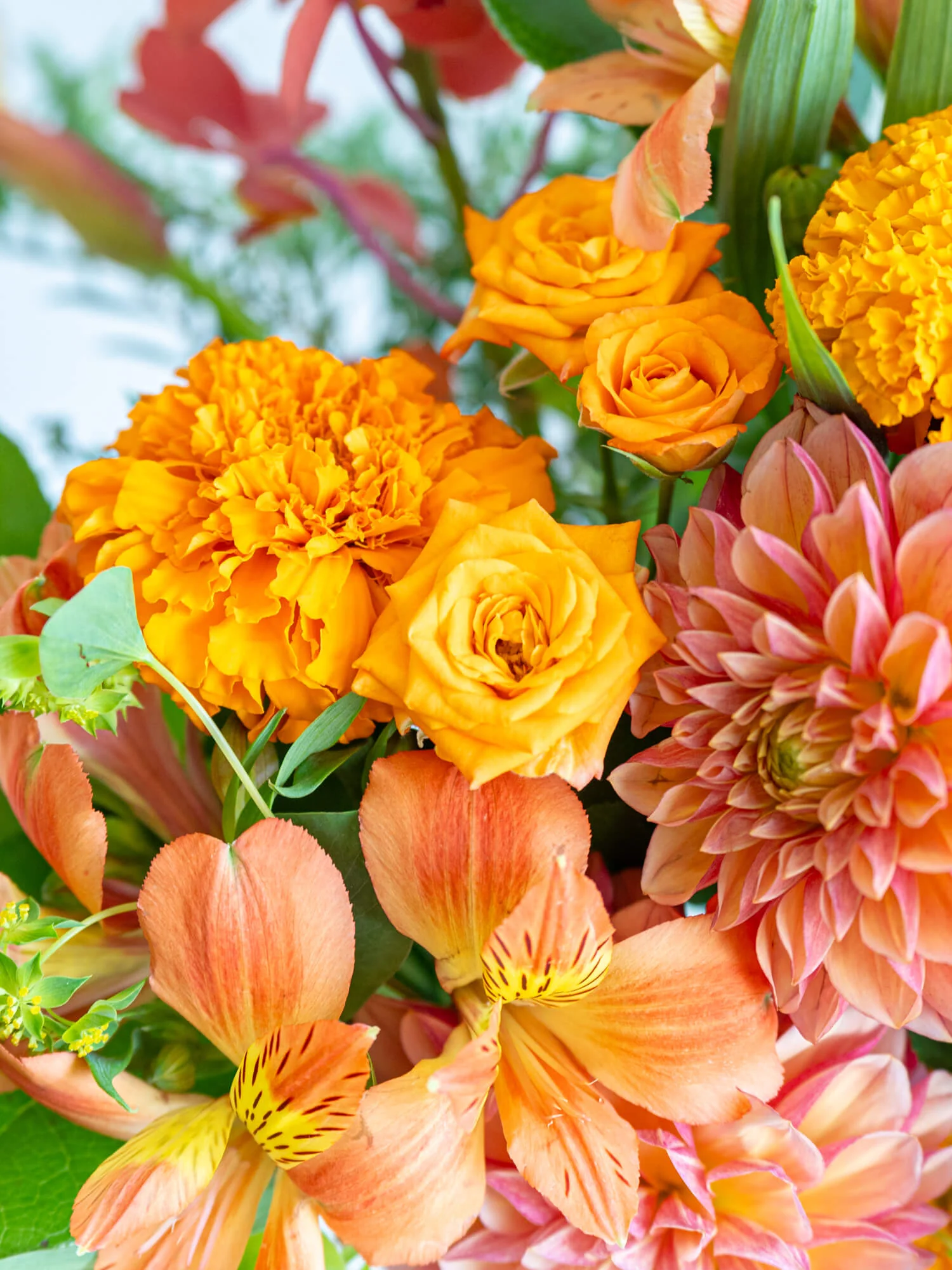 フローリストにおまかせ 季節の花束 L - オレンジ - - Image 20