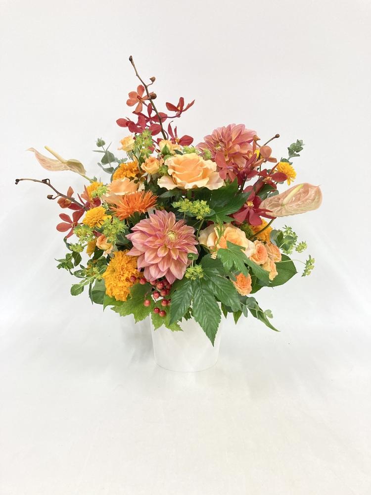 季節のおまかせ生花アレンジ L - オレンジ - - Image 31