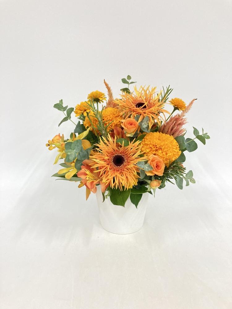 季節のおまかせ生花アレンジ S - オレンジ - - Image 14