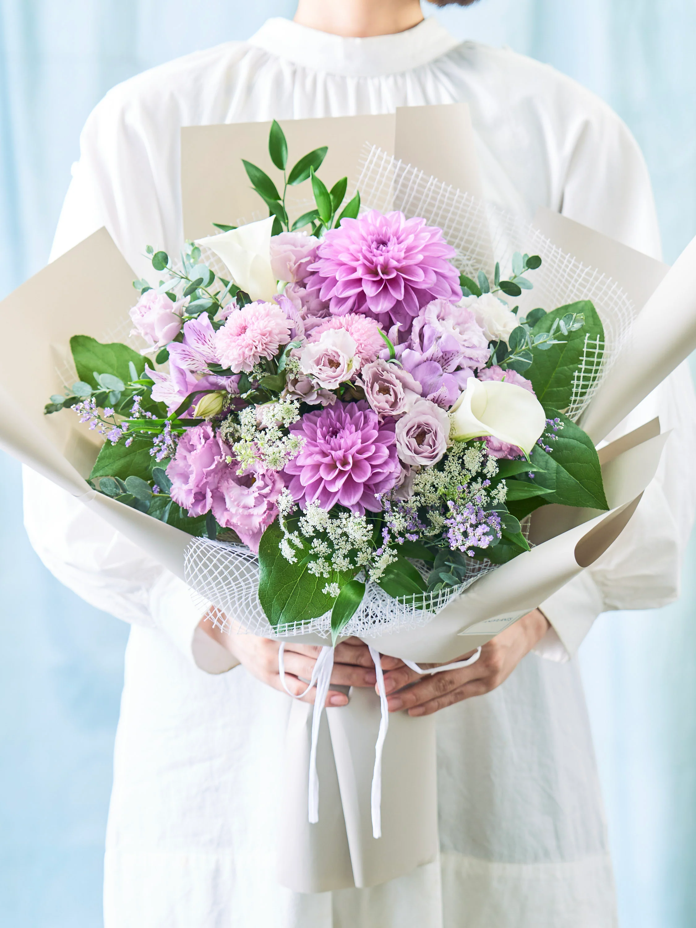 【お供え用】季節の花束 L - パープル - - Image 2